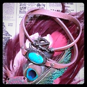 Premier Designs Leather wrap adjustable  bracelet